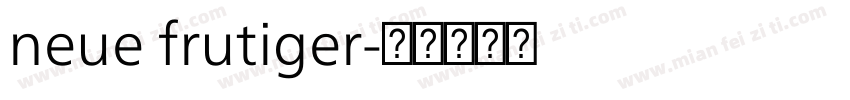 neue frutiger字体转换